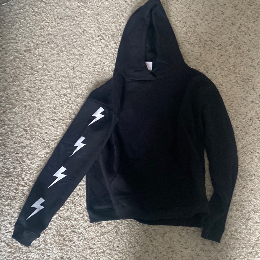 Black lightning side hoodie
